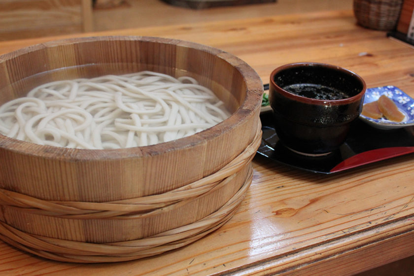 Oda specialty "Tarai Udon" noodles