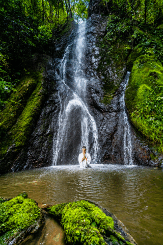 Detox Body & Mind Beneath a Sacred Waterfall